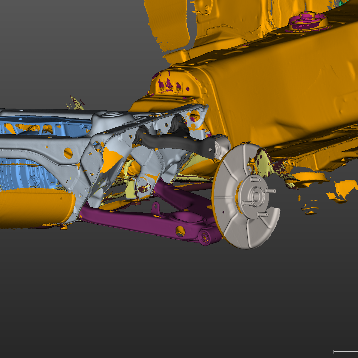 Mazda MX-5 Miata NB multi-part 3D scan assembly of real components