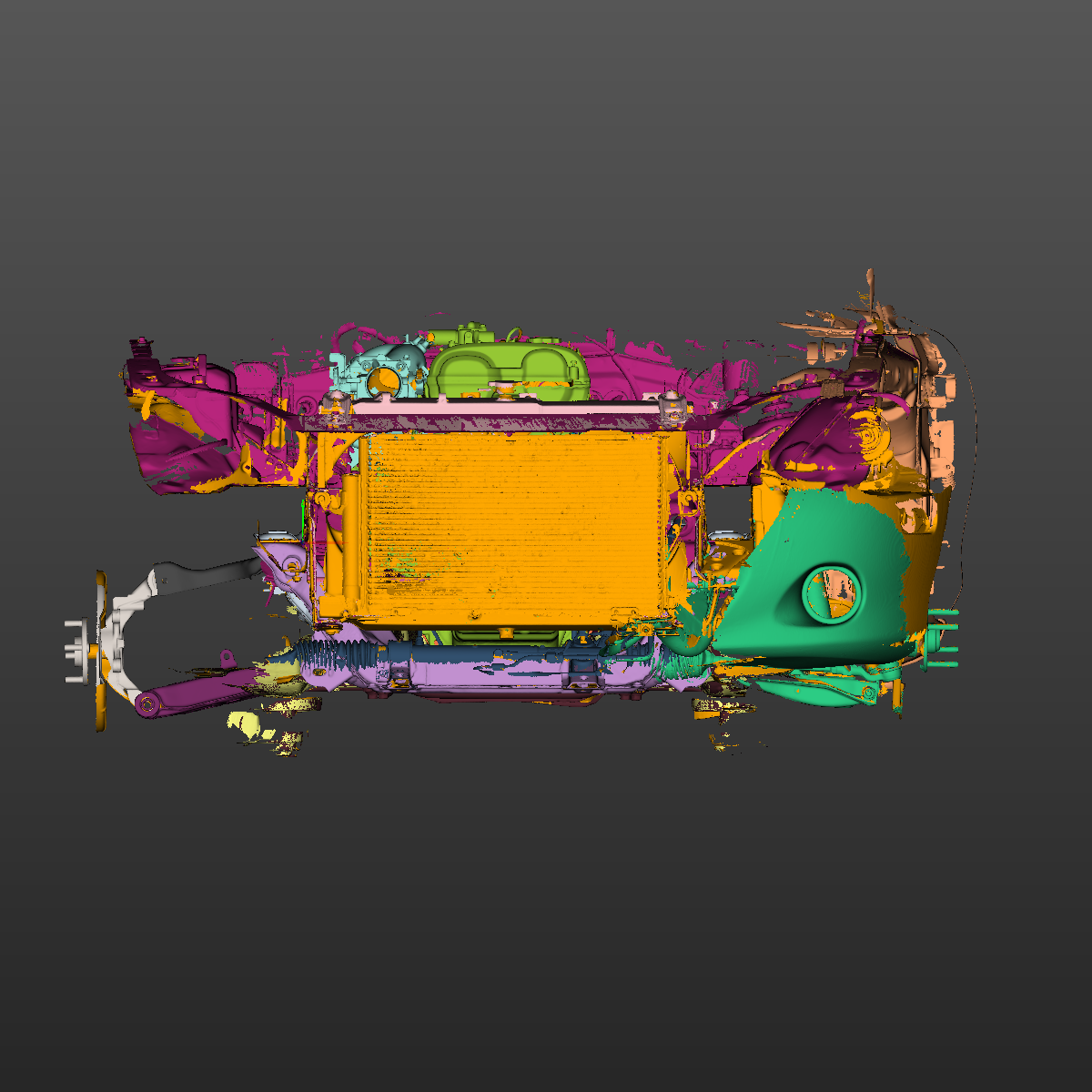 Mazda MX-5 Miata NB multi-part 3D scan assembly of real components