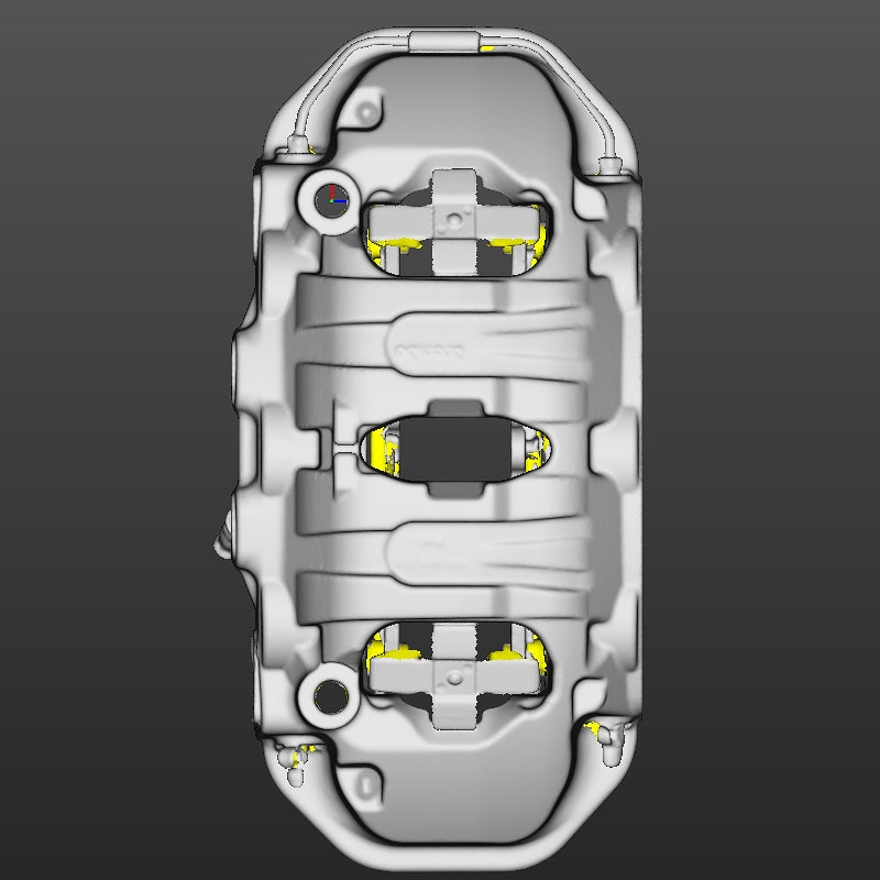 Porsche Macan Front LH caliper (2 Scans With and Without Brake Pads) 3D Scan STL