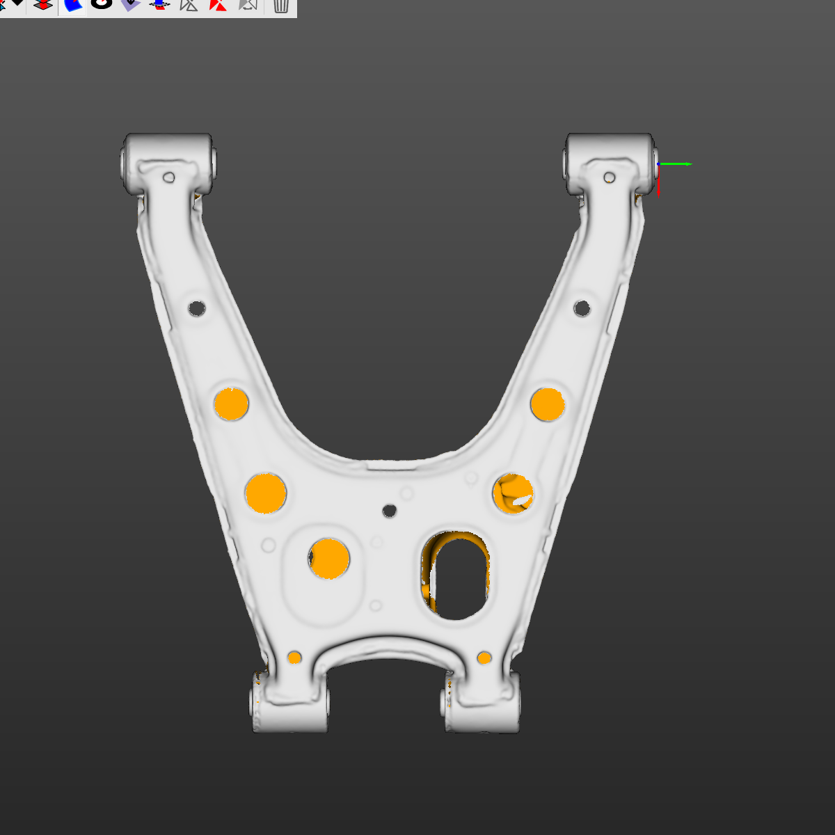 Mazda MX-5 Miata NB rear RH lower control arm 3D Scan STL