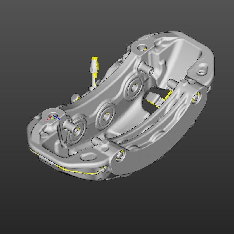 Porsche Macan Front LH caliper (2 Scans With and Without Brake Pads) 3D Scan STL
