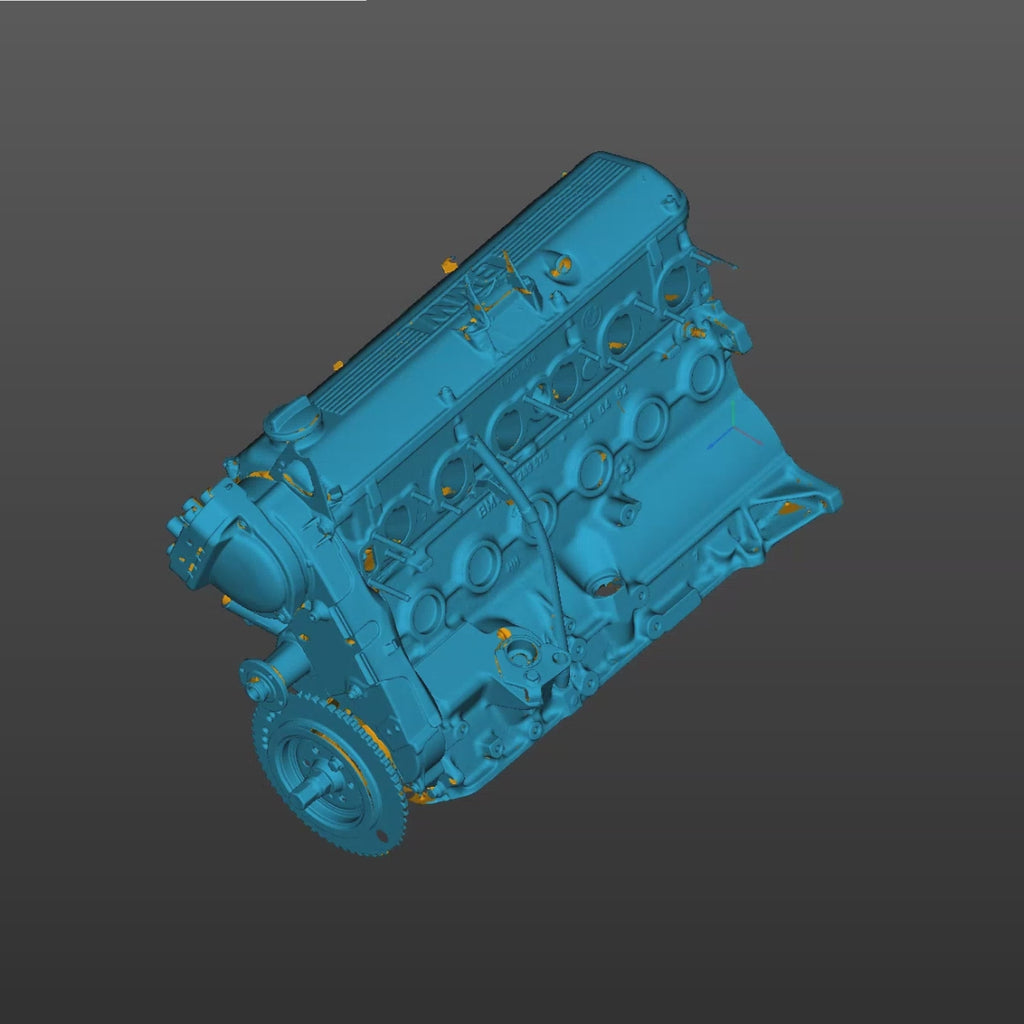 BMW E30(M20) Powertrain assembly 3D Scan STL