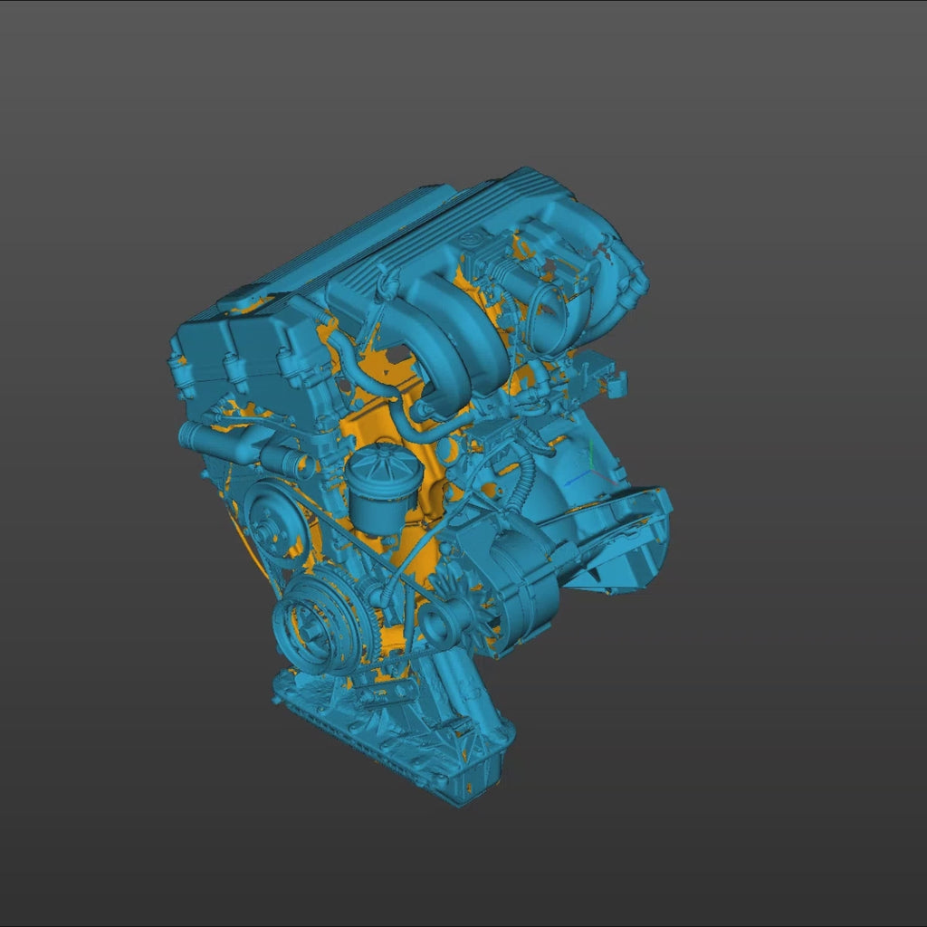 BMW E30 M42 powertrain assembly 3D Scan STL