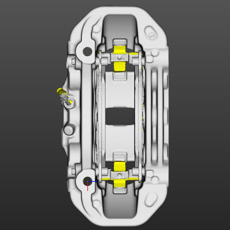 Porsche Macan Front LH caliper (2 Scans With and Without Brake Pads) 3D Scan STL