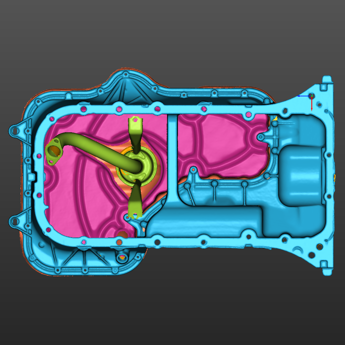 Toyota Tundra, Sequoia (2UZ-FE 4.7 VVT-i) Middle Sump Oil Pan 3D Scan STL