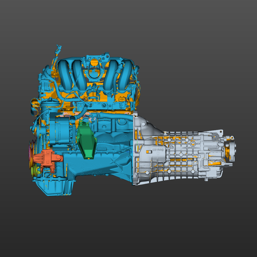 BMW E30 M42 powertrain assembly 3D Scan STL