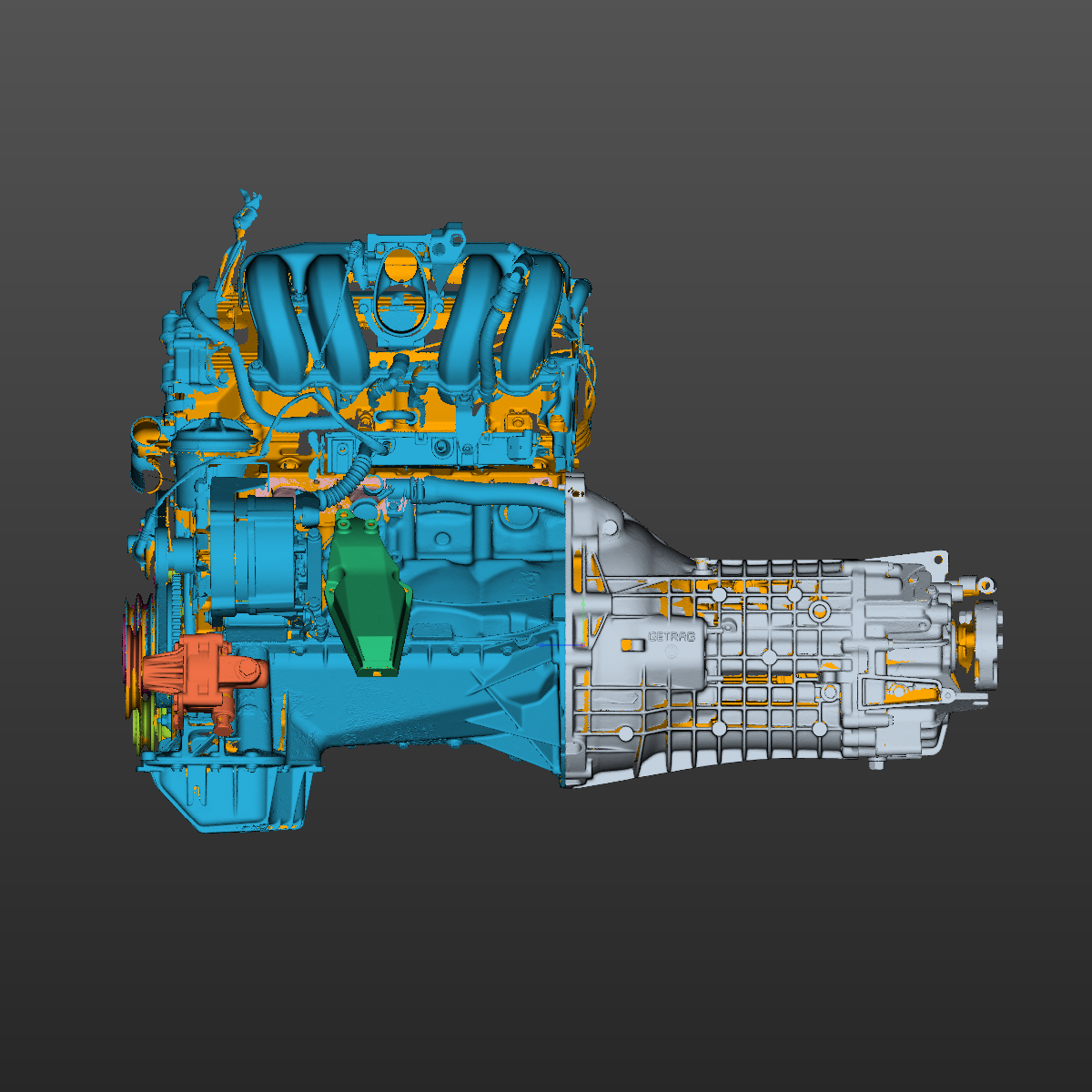 BMW E30 M42 powertrain assembly 3D Scan STL