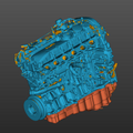 BMW G30 540i B58 Engine 3D Scan STL