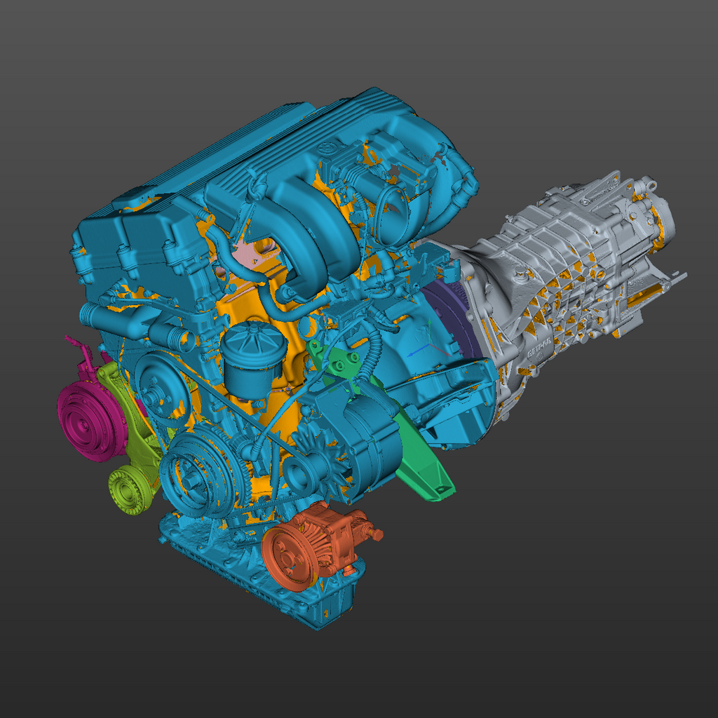 BMW E30 M42 powertrain assembly 3D Scan STL