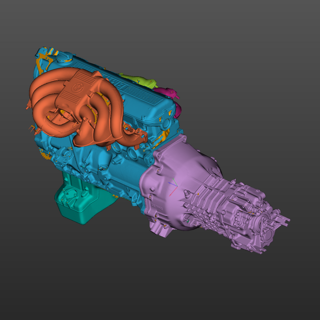 BMW E30(M20) Powertrain assembly 3D Scan STL
