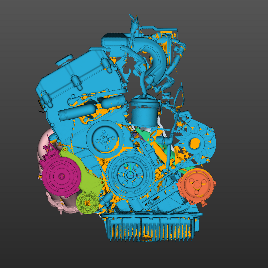 BMW E30 M42 powertrain assembly 3D Scan STL