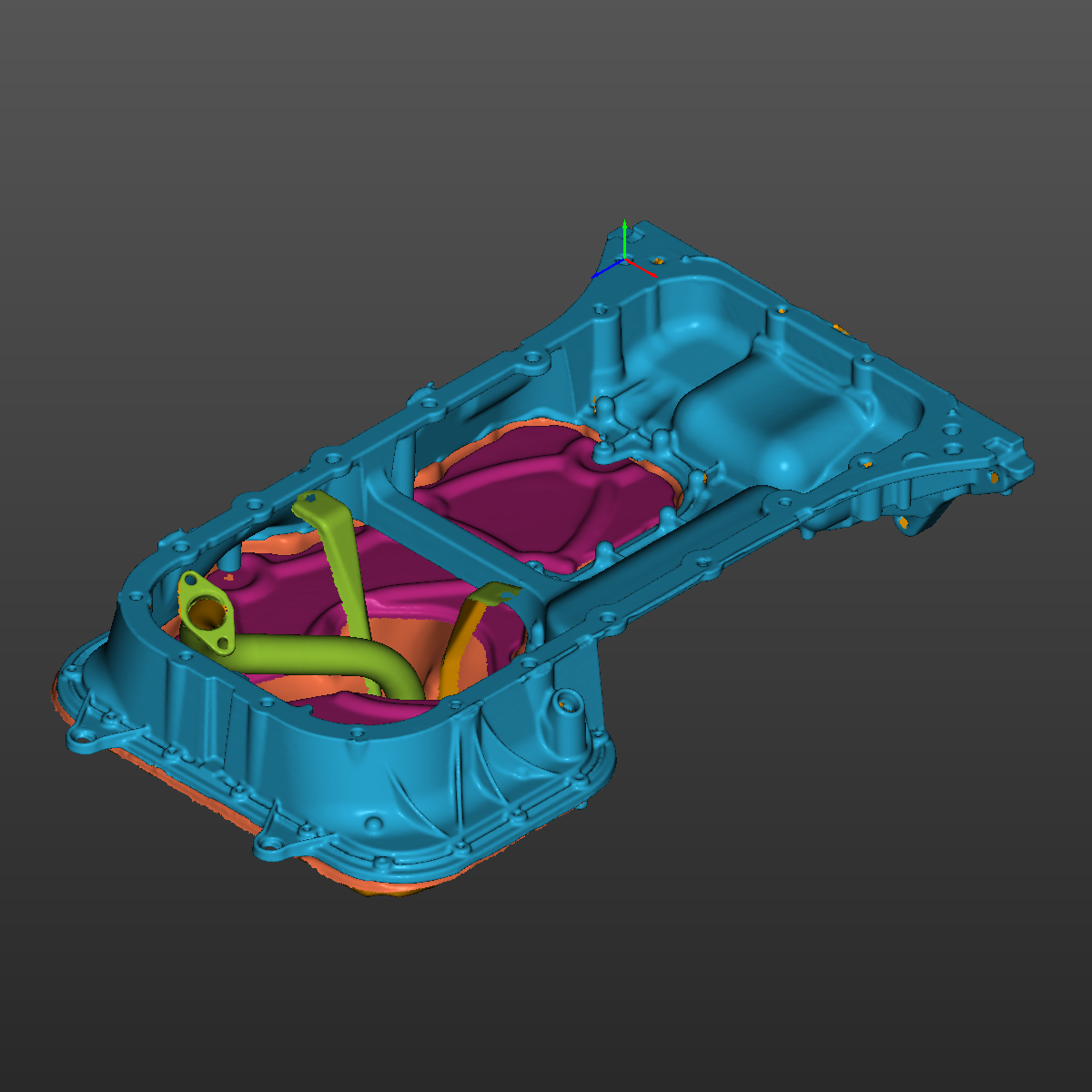 Toyota Tundra, Sequoia (2UZ-FE 4.7 VVT-i) Middle Sump Oil Pan 3D Scan STL
