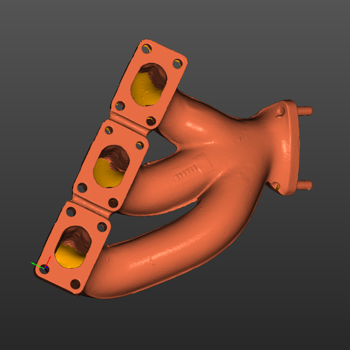 Bmw E36 M50B25 exhaust manifolds 3D Scan STL