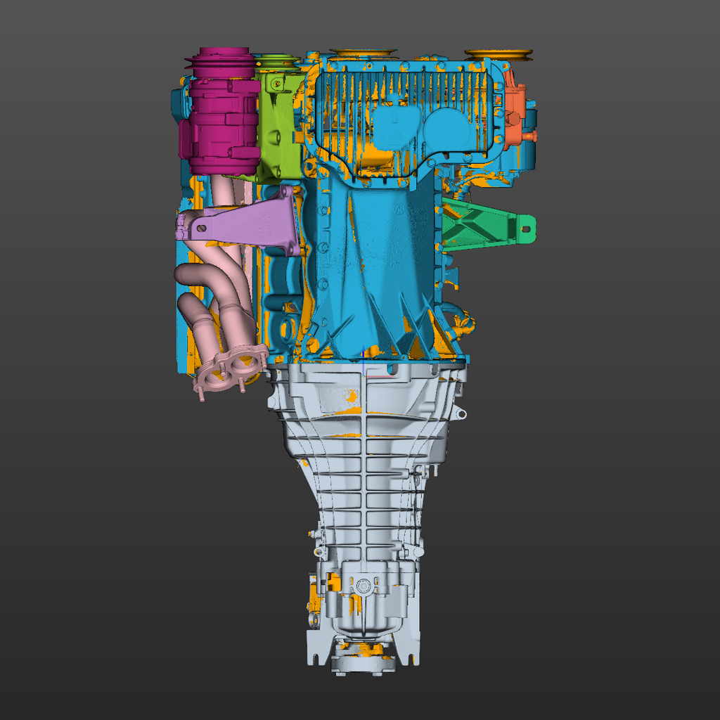 BMW E30 M42 powertrain assembly 3D Scan STL