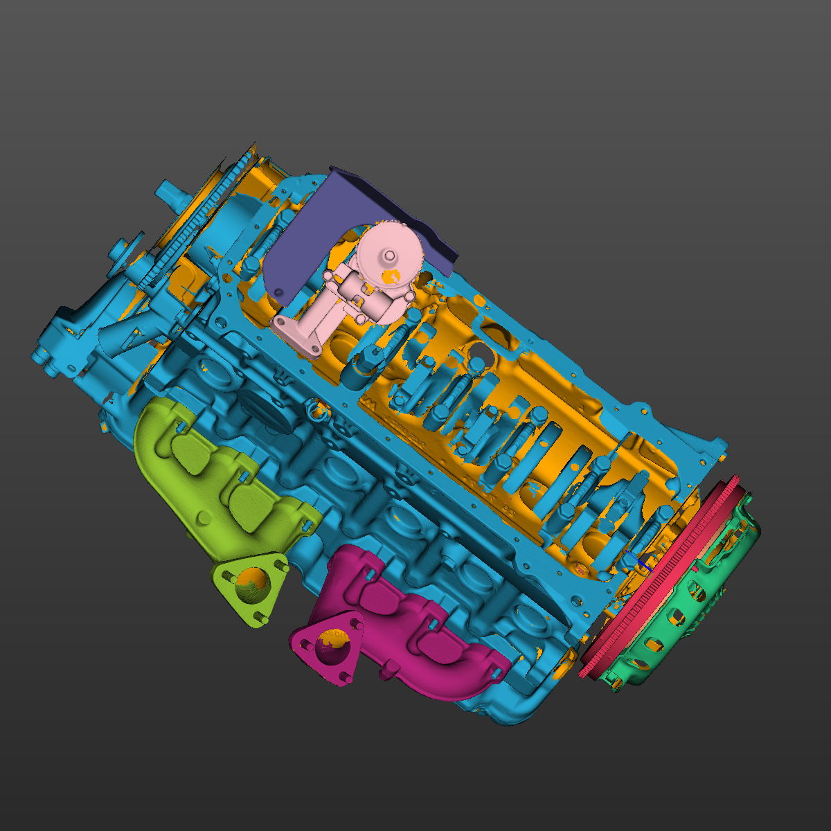 BMW E30(M20) Powertrain assembly 3D Scan STL