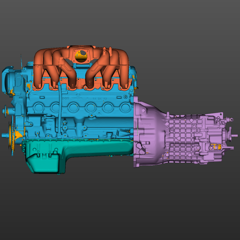 BMW E30(M20) Powertrain assembly 3D Scan STL
