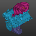 BMW E30 M20 engine 3D Scan STL