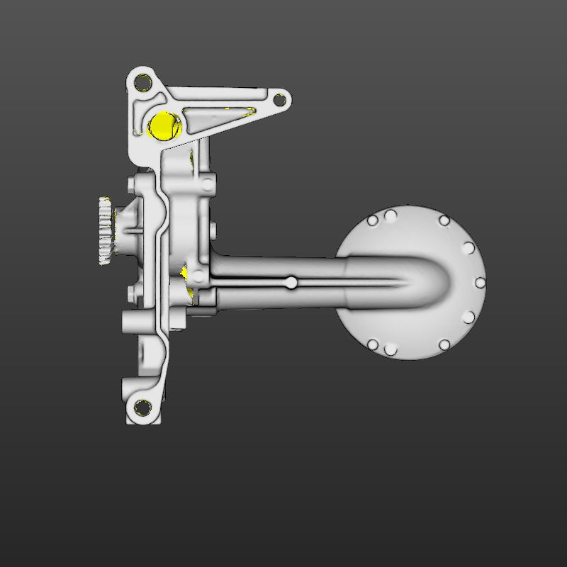 Honda K-series oil pan (K20,K24 Non-balance shafts) 3D Scan STL