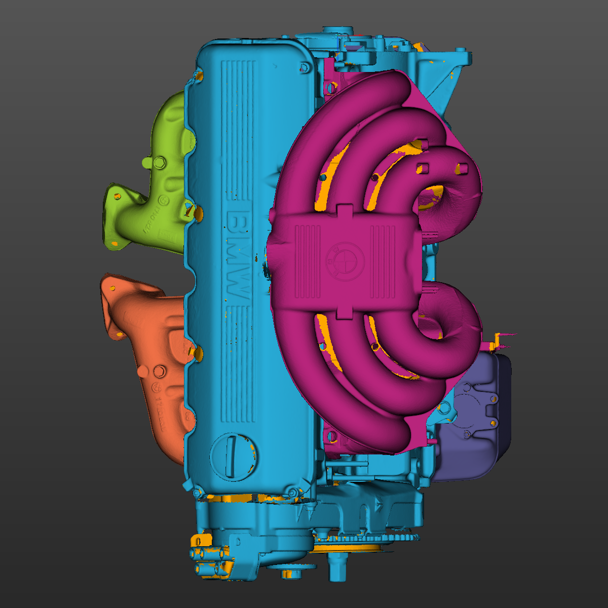 BMW E30 M20 engine 3D Scan STL