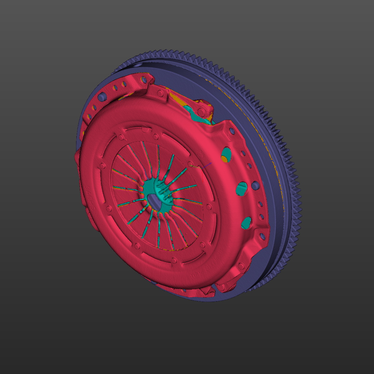 BMW E30 M42 powertrain assembly 3D Scan STL