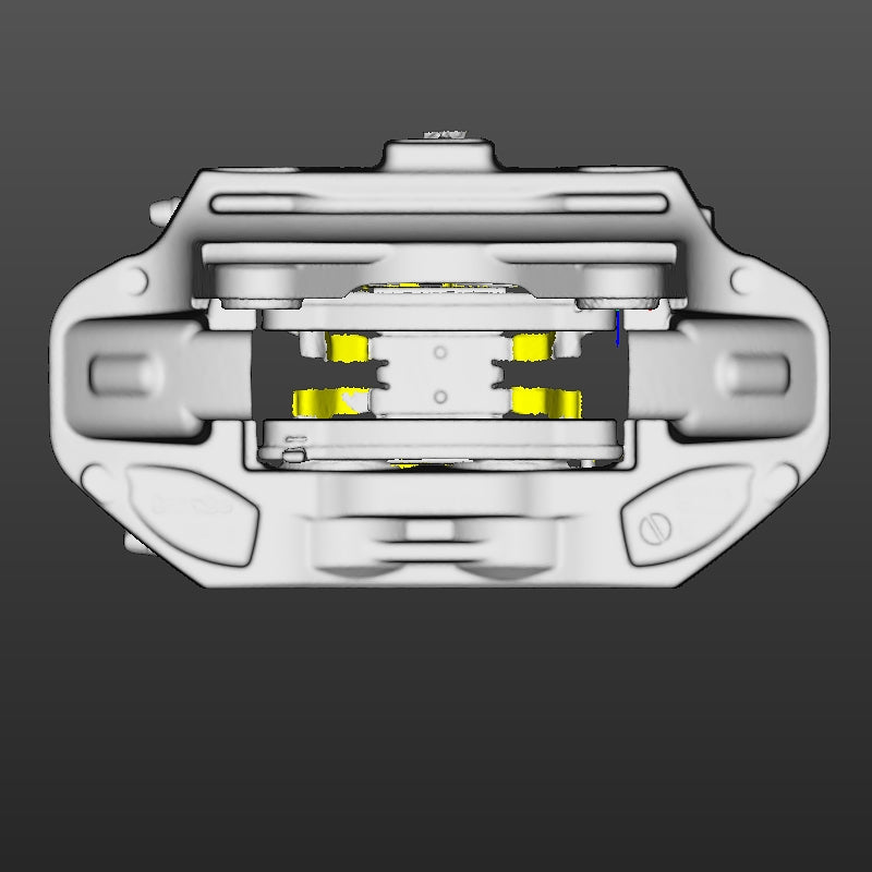 Tesla Model Y Front RH Brake Caliper (2 Scans With and Without Pads) 3D Scan STL