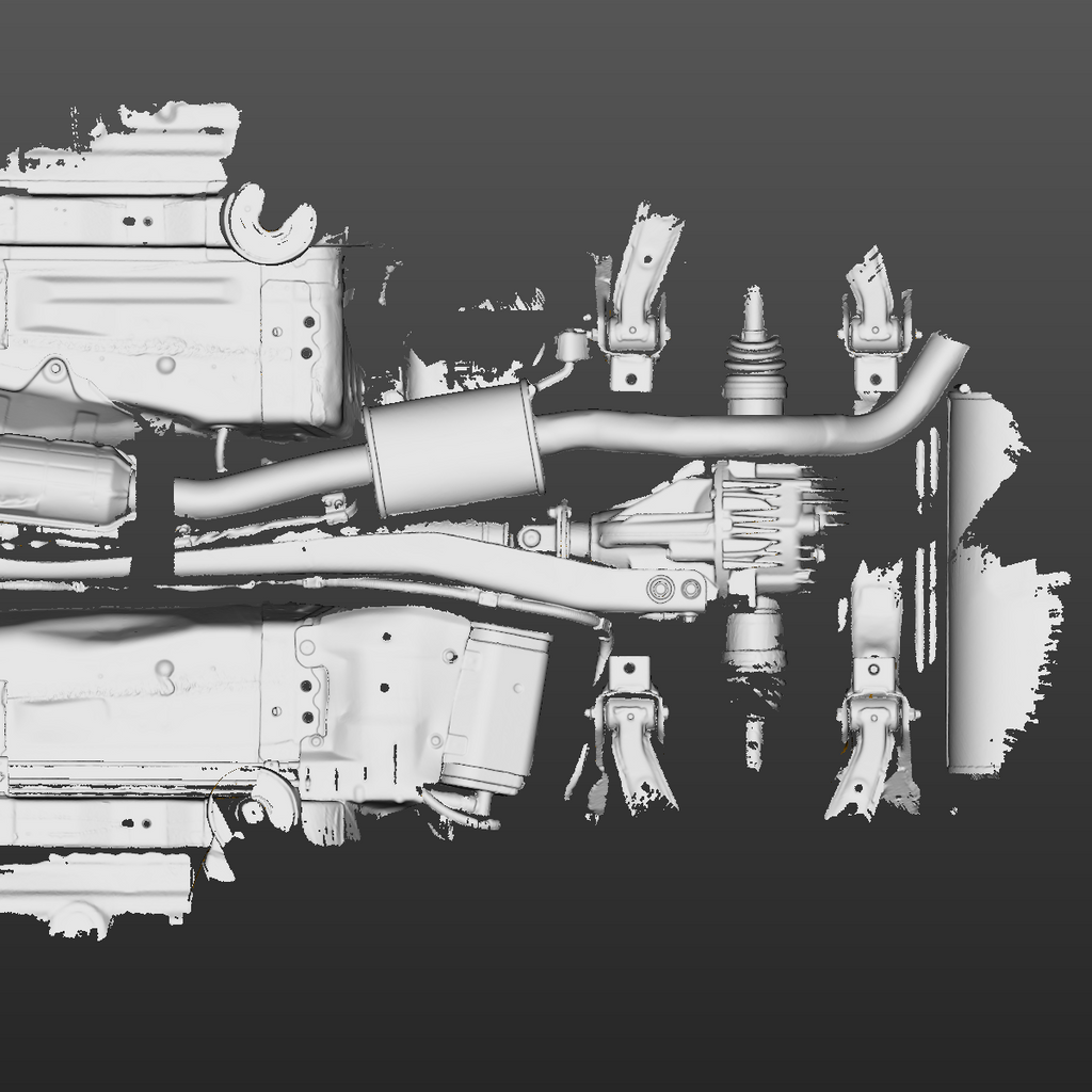 Mazda MX-5 Miata NB underbody with & without braces 3D Scan STL