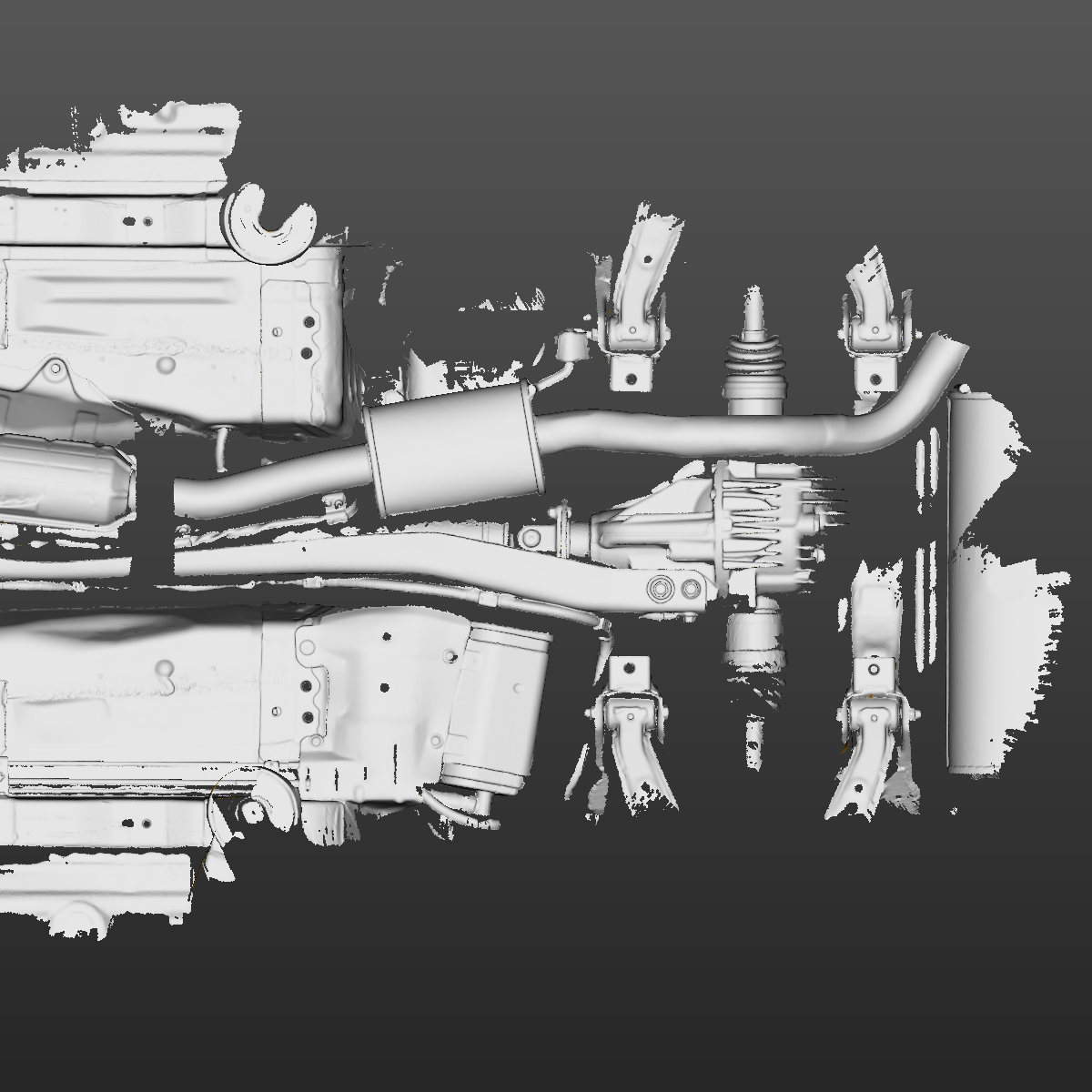 Mazda MX-5 Miata NB underbody with & without braces 3D Scan STL