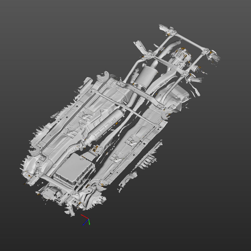 Mazda MX-5 Miata NB underbody with & without braces 3D Scan STL